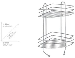 WENKO 15498100 - Mensola angolare EXCLUSIVE 23x30,5 cm cromo lucido