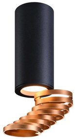 Faretto TUBA 1xGU10/15W/230V nero/rame