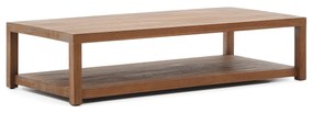 Kave Home - Tavolino da salotto Sashi in legno massiccio di teak 150 x 70 cm