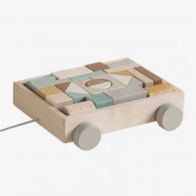 Blocchi Di Costruzione In Legno Kigoris Kids Marrone Legno Naturale - Sklum