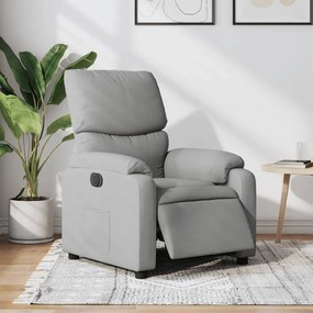 Poltrona Elettrica Reclinabile Grigio Chiaro İn Tessuto /