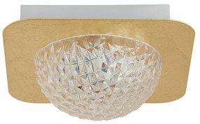 Plafoniera Contemporanea Celestia Acciaio Oro Policarbonato Bianco Led 6,5 3000K