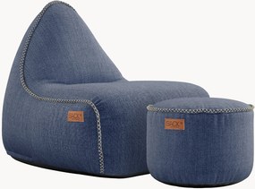 Pouf sacco da giardino con poggiapiedi Cobana