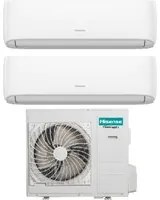 Climatizzatore Condizionatore Hisense Dual Split Inverter serie HI-COMFORT 18+18 con 4AMW105U4RAA R-32 Wi-Fi Integrato 18000+18000