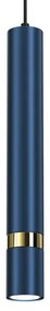 Lampadario a sospensione su cavo JOKER 1xGU10/25W/230V blu/oro