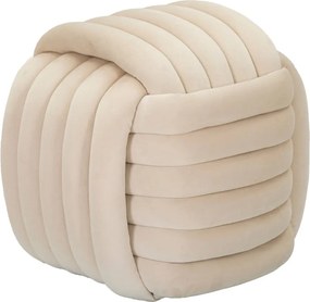 Poggiapiedi in velluto crema Softy - Mauro Ferretti