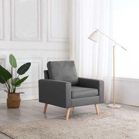 Poltrona Grigio Chiaro İn Tessuto /