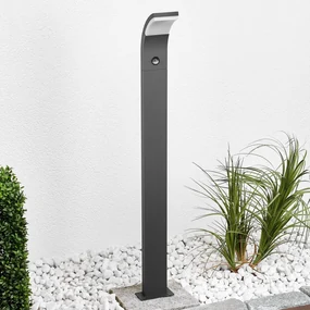 Lucande lampione a LED Timm, sensore, 100 cm, antracite, IP54