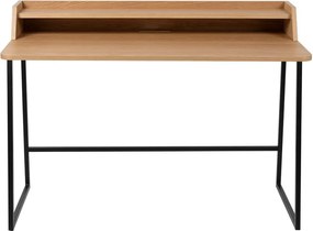 Scrivania in stile segreteria con piano effetto rovere 60x120 cm Giorgio – White Label