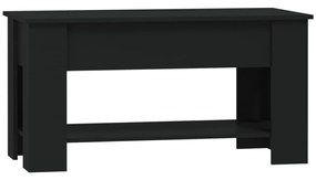 Tavolino da salotto nero 101x49x52 cm in legno multistrato