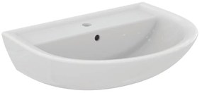 Lavabo sospeso tondo T469501 H 18 x P 49.5 cm in ceramica bianco lucido