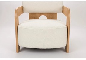 Poltrona beige con rivestimento in bouclé Oolong – Zuiver