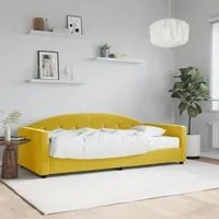 Divano Letto con Materasso Giallo 90x200 cm in Velluto 3197282