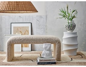 Panca crema in tessuto bouclé Bobbie - Bloomingville