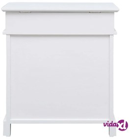 vidaXL Scarpiera Bianca 50x28x58 cm in Legno di Paulownia