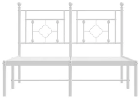 Giroletto con testiera in metallo bianco 120x200 cm