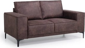 Divano marrone con rivestimento in finta pelle 164 cm Copenhagen – Scandic