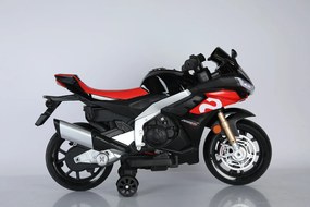 Moto Elettrica per Bambini 12V con Licenza Aprilia RSIV Small Nera...