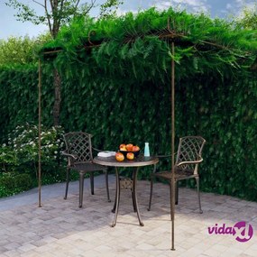 vidaXL Pergolato da Giardino Marrone Anticato 3x3x2,5 m in Ferro