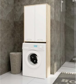 Mobile Coprilavatrice Lavanderia 2 Ante A Colonna 64x30x180 Diana Rovere/Bianco