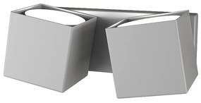 Applique Moderna Rotation Metallo Grigio 2 Luci Gx53