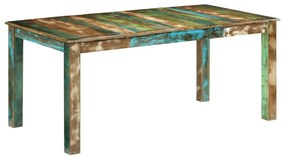 Tavolo Da Pranzo 180x90x76 Cm İn Legno Massello Di Recupero /