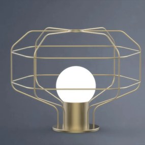 Lampada da tavolo Wire giallo oro E27 MILOOX