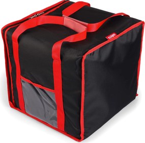 Borsa Termica Porta Pizze da Asporto 8/10 Cartoni Safemi Express 10 Nera e Rossa...