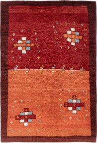 Gabbeh Tappeto 180x120 Rosso (Iran) Annodato A Mano