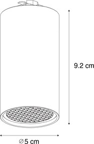 Faretto moderno bianco per sistema a binario monofase GU10 35mm - Iconic Ruby Honey