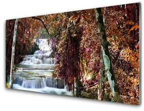 Pannello retrocucina Cascata della natura della foresta 100x50 cm