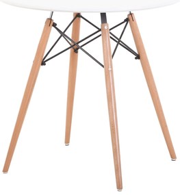 VALENTIN - tavolo da pranzo in legno con piano in abs tondo 80