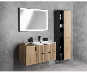 Mobile senza lavabo di colore naturale con effetto rovere da appendere 100x52 cm Cirasa – Sapho