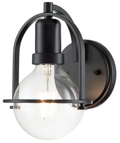 Applique Industrial Nordico Somerset Acciaio Nero 1 Luce E27 60W K Lm