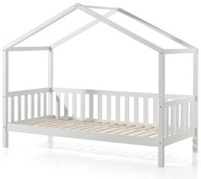 Letto per bambini in legno di pino bianco con letto estraibile e contenitore 90x200 cm DALLAS - Vipack