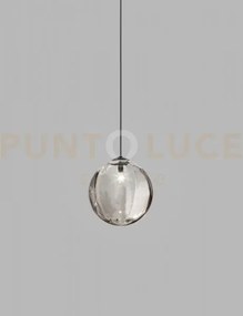 Puppet sospensione m fume' trasparente nero opaco 1 luce attacco g9