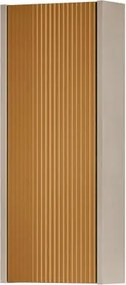 Pensile bagno Niwa cannettato laccato opaco Beige Greige con vetro paprika, 1 anta P17 x L30 x H78.5 cm