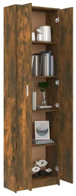 Armadio da corridoio rovere fumo 55x25x189 cm legno multistrato