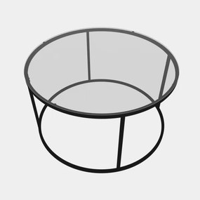 Tavolino BERLIN 60x45 cm nero/limpido