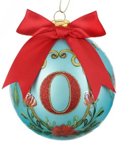 Pallina Natale lettera O 10 cm Royal Garden