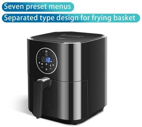 Aigostar - Friggitrice a d'aria 1500W/230V 3,5l nero