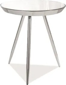 Tavolino da caffè Bora C in argento - Ø41 x h46 cm
