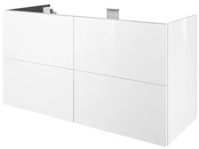 Mobile da bagno sotto lavabo Neo  laccato lucido L 120 x H 64 x P 48 cm 4 cassetti, lavabo non incluso