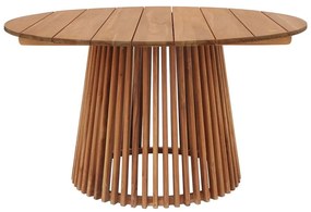 Tavolo da pranzo da giardino rotondo in teak massiccio ø 120 cm Lorca – House Nordic