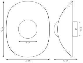 Applique da parete FIERO 1xG9/8W/230V nera
