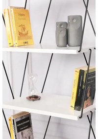 Libreria BALABAN 165x48 cm bianco/nero