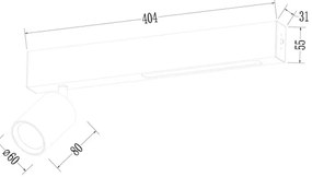 Faretto LED MAGNET LED/5W/230V + 1xGU10/60W 3000/4000K nero