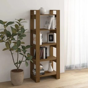 Libreria/Divisorio Marrone Miele 60x35x160 cm Legno Massello