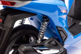 Scooter Elettrico per Bambini Licenza Ufficiale Honda SH125 12V con Ruote EVA e Sedile Pelle Blu...