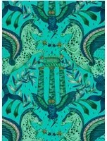 Clarke & Clarke Carta da parati Odyssey Mythos - Peacock